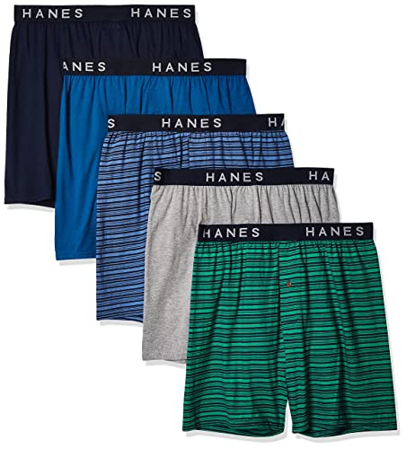 Hanes Ultimate Herren-Boxershorts mit ComfortFlex-Bund, ultimativ, gefärbt, freiliegend, 5er-Pack, 5 Stück, Medium von Hanes
