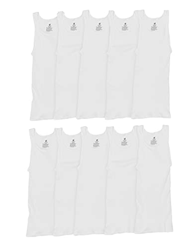Hanes ComfortSoft Herren Unterhemd, 10er-Pack, Weiß, XX-Large von Hanes