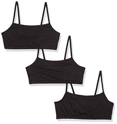 Hanes Damen Bralette aus Baumwolle, 3er-Pack BH, Blickdicht, Schwarz-3er-Pack, Medium von Hanes