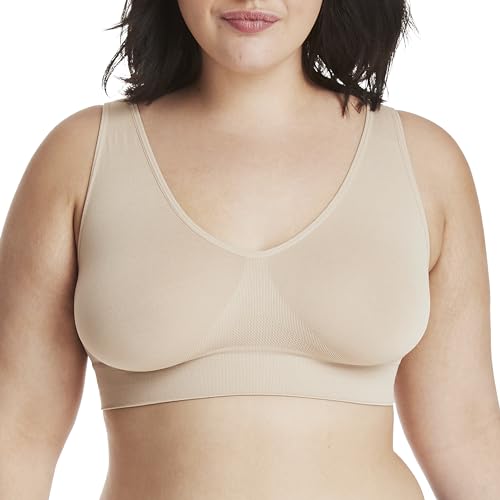 Hanes Damen Cozy Softcup Nahtloser Bügel-BH BHS, Nude, Medium von Hanes