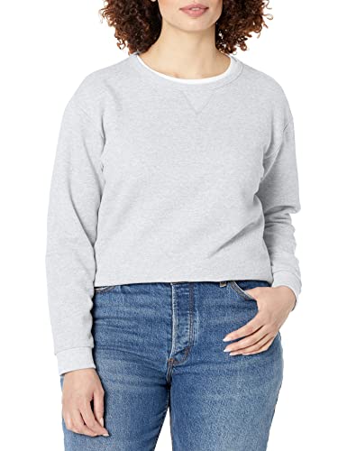 Hanes Damen EcoSmart Crew Sweatshirt, Leichter Stahl, Small von Hanes