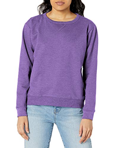 Hanes Damen EcoSmart Crewneck Sweatshirt, Violet Splendor Heather, Large von Hanes