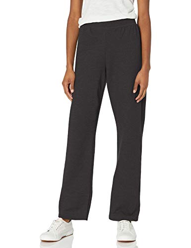 Hanes Damen EcoSmart Petite Open Bottom Leg Sweatpants, Ebenholz, M von Hanes