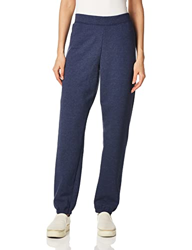 Hanes Damen-Jogginghose, EcoSmart Sweatpants für Damen, Beste Jogginghose für Damen, 76,2 cm, Marineblau meliert, M von Hanes