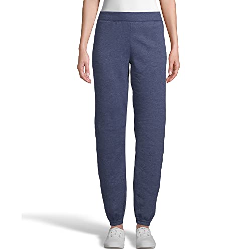 Hanes Damen-Jogginghose, EcoSmart Sweatpants für Damen, Beste Jogginghose für Damen, 76,2 cm, Marineblau meliert, M von Hanes