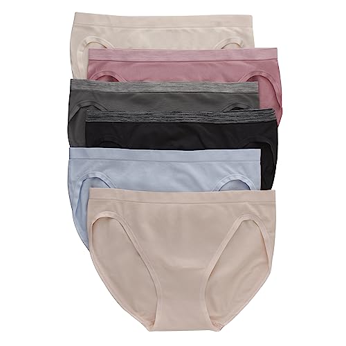 Hanes Damen ComfortFlex Fit Panties Nahtlose Frauen 6er Pack Unterwäsche im Bikini-Stil, XXL von Hanes