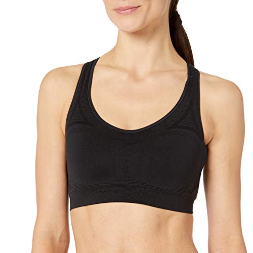 Hanes Damen Seamless Racerback Bra Sport-BH, Ebenholz, small von Hanes