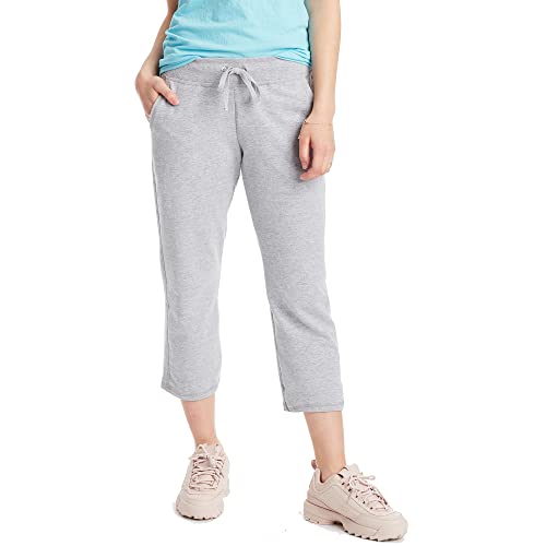 Hanes Damen Sweatpants French Terry Capris Damen Capri Jogger, Leichter Stahl, XX-Large von Hanes