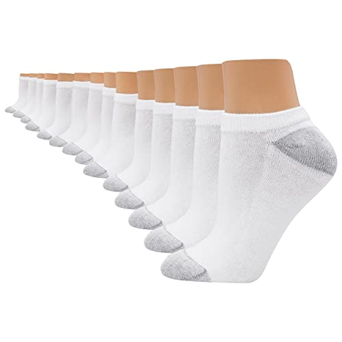 Hanes Damen Value, No Show Soft Moisture Wicking, Available in 10er and 14-Pack Socken, Weiß, 14er-Pack, 40.5-46 EU von Hanes