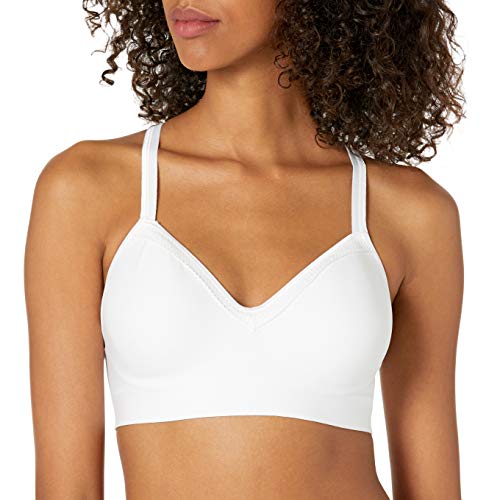 Hanes Damen Nahtloser T-Shirt Vollständiger Abdeckung, Feuchtigkeitsableitend BH, Undurchsichtige, Weiß, Medium von Hanes