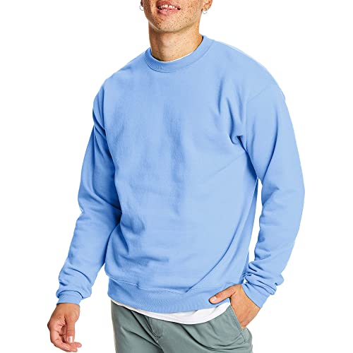 Hanes EcoSmart Fleece Baumwollmischung Pullover Rundhals Sweatshirt für Herren, Hell, blau, 5X-Large von Hanes