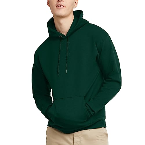 Hanes EcoSmart Hoodie Midweight Fleece Pullover Hooded Sweatshirt for Men, Grün - Deep Forest, Medium von Hanes