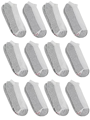 Hanes Herren Double No Show Socken, 12 Paar, Erhältlich In Big & Tallfreshiq™ / Meias Invisíveis Freshiq™, Pacote Com 12. ✚ Stück Casual-socks, Weiß, 10-13 EU von Hanes