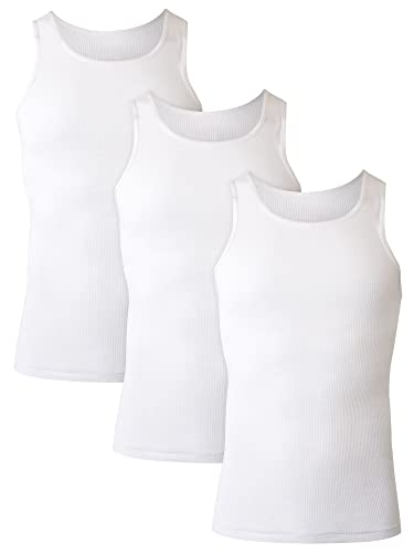 Hanes Herren 370 Unterhemd, Weiß 3er Pack, XL EU von Hanes