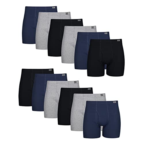 Hanes Herren Boxershorts, Cool Comfort Feuchtigkeitsableitende Atmungsaktive Unterwäsche, Multipack Retroshorts, Gemischt-12er-Pack, XX-Large (12er Pack) von Hanes