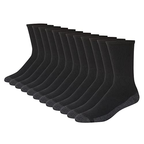 Hanes Herren ComfortBlend Max Cushion Crew Socken, 6er-Pack, Schwarz, Schuhgröße: 39-46 Hanes Herren ComfortBlend Max Cushion Crew Socken, 6er-Pack, Schwarz, Schuhgröße: 39-46 von Hanes