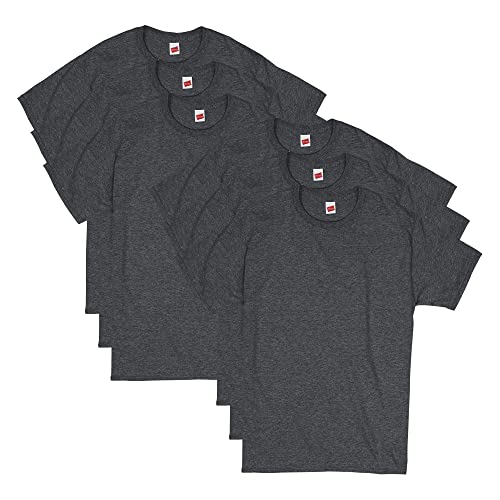 Hanes Herren ComfortSoft Langarm 4er Pack T-Shirt, Charcoal Heather, 4X-Groß von Hanes