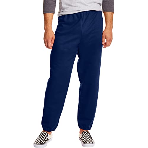 Hanes Herren EcoSmart Best Sweatpants, athletische Loungehose mit gerafften Bündchen (1-oder 2er-Pack-Option) Hose, Marineblau, Mittel von Hanes