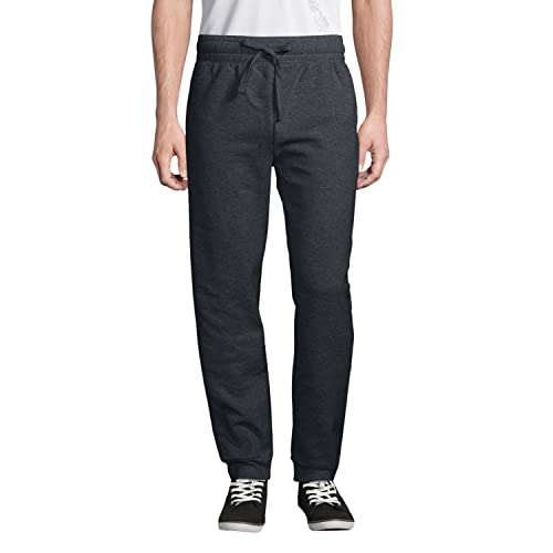 Hanes Herren Jogger, EcoSmart Fleece-Jogginghose, Lounge-Hose, 77,5 cm Trainingshose, Charcoal Heather, XX-Large von Hanes
