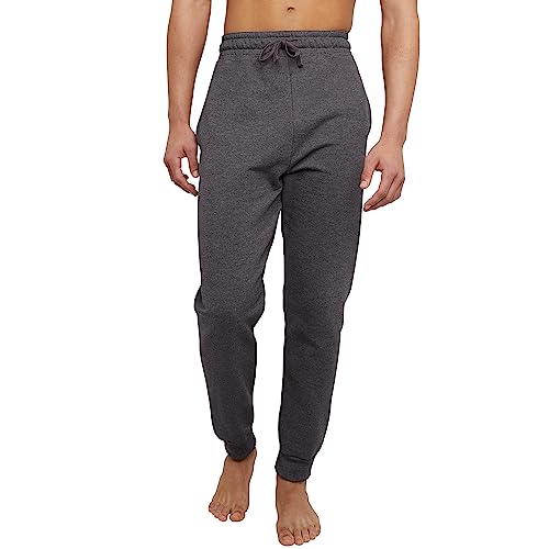 Hanes Herren Jogger, EcoSmart Fleece-Jogginghose, Lounge-Hose, 77,5 cm Trainingshose, Charcoal Heather, XX-Large von Hanes