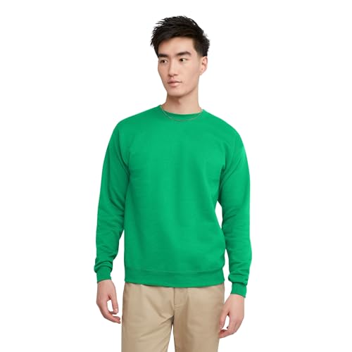 Hanes Herren EcoSmart Fleece Pullover Crewneck 1er Oder 2er Pack Sweatshirt, Kelly Green-1er-Pack, X-Large von Hanes