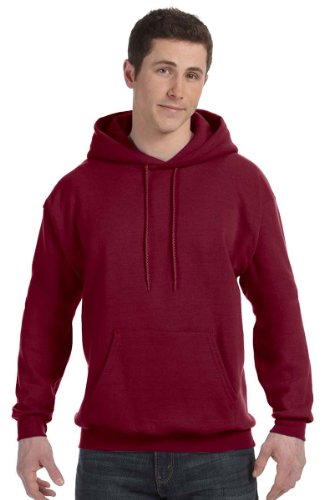 Hanes Herren EcoSmart Hoodie Midweight Fleece Pullover Hooded Sweatshirt for Men Hoody, Blickdicht, Scharlachrot, XXXXL von Hanes