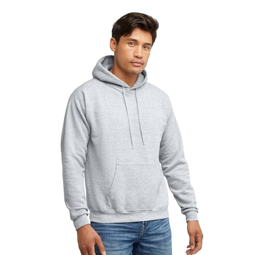 Hanes Herren EcoSmart Hoodie, Midweight Fleece, Pullover Hooded Sweatshirt for Men Kapuzenpullover, Asche, 4X-Large von Hanes