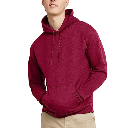 Hanes Herren EcoSmart Hoodie, Midweight Fleece, Pullover Hooded Sweatshirt for Men Kapuzenpullover, Cardinal, X-Large von Hanes