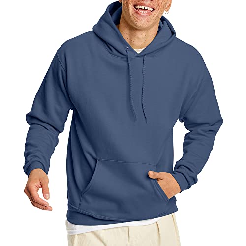 Hanes Herren EcoSmart Hoodie Midweight Fleece Pullover Hooded Sweatshirt for Men Kapuzenpullover, Denim Blau, XXX-Large von Hanes