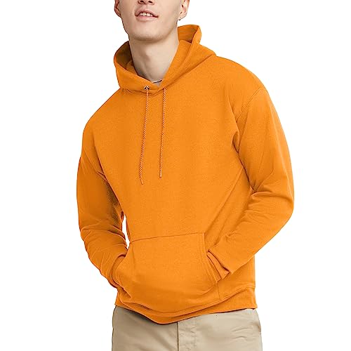 Hanes Herren EcoSmart Hoodie Midweight Fleece Pullover Hooded Sweatshirt for Men Kapuzenpullover, Safety Orange, X-Large von Hanes