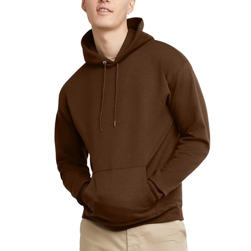 Hanes Herren EcoSmart Hoodie Midweight Fleece Pullover Kapuzen-Sweatshirt Kapuzenpullover, Army Brown, Medium von Hanes