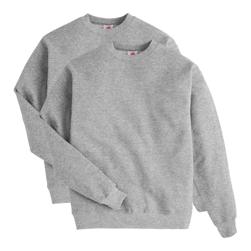 Hanes Herren EcoSmart Hoodie Midweight Fleece Sweatshirt Pullover Hooded Sweatshirt für Männer, Leichter Stahl - 2er-Pack, X-Large von Hanes