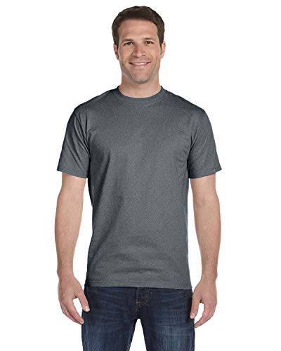 Hanes Herren Essentials Kurzarm-T-Shirt Vorteilspack, Oxford-Grau, Mittel von Hanes