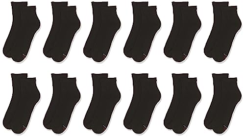 Hanes Herren Big & Tallfreshiq, X bles En Grande Y Altox-Temp х, gepolsterte Knöchelsocken, 12 Paar, erhältlich in Groß und Hoch Lässige Socke, schwarz, 37.5-46 EU (12er Pack) von Hanes