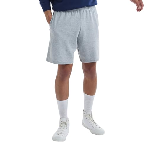 Hanes Herren Jersey Cotton with Pocket Shorts, Leichter Stahl, 3X-Groß Hanes Herren Jersey Cotton with Pocket Shorts, Leichter Stahl, 3X-Groß von Hanes
