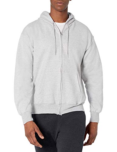 Hanes Herren-Kapuzenpullover aus schwerem Fleece mit Reißverschluss - grau - Small von Hanes