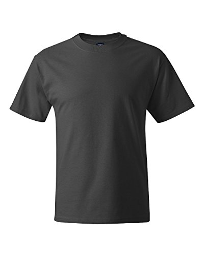 Hanes Beefy-t Herren-T-Shirt, klassisches, schweres Baumwoll-T-Shirt, 1 oder 2er-Pack, erhältlich in großen Größen, Rauchgrau, 2 Stück, Klein von Hanes