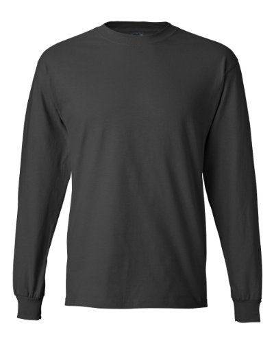 Hanes Herren Langarmshirt Beefy-T Shirt (2er Pack), Smoke Grey, 3X-Groß von Hanes
