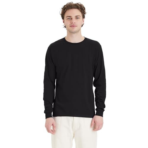 Hanes Herren Langarmshirt ComfortSoft Longsleeve 4er Pack - Schwarz - XXX-Large von Hanes