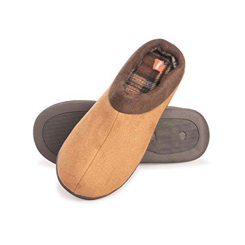 Hanes Herren Memory Foam Indoor Outdoor Microsuede Clog Slipper Shoe with Fresh Iq Hausschuh, hautfarben, Medium von Hanes