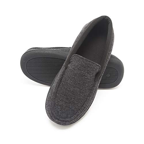 Hanes Herren Mokassin Slipper, Dunkles Schwarz, X-Large von Hanes