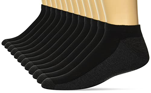 Hanes Herren No-Show Socken, X-Temp, 12er Pack, Schwarz, Größe 46-48 von Hanes