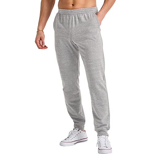 Hanes Herren Originals French Terry Joggers, Lightweight Sweatpants with Pockets, 30" Inseam Trainingshose, Concrete Pe Heather, Groß von Hanes