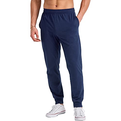 Hanes Herren Originals Baumwoll-Jogginghose, Jersey-Sweathose Taschen, 76,2 cm Schrittlänge Trainingshose, Athletic Navy, Klein von Hanes