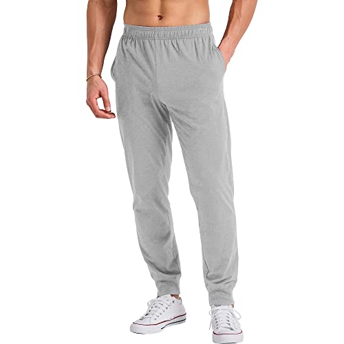 Hanes Herren Originals Baumwoll-Jogginghose, Jersey-Sweathose Taschen, 76,2 cm Schrittlänge Trainingshose, Leichter Stahl, X-Groß von Hanes