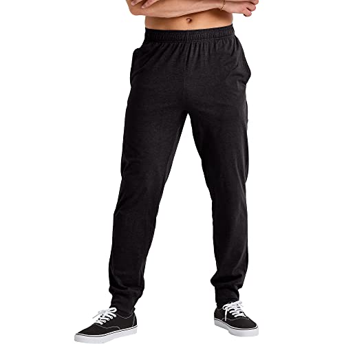 Hanes Herren Originals Jogginghose mit Taschen, Tri-Blend Jersey Trainingshose, Schwarz, Klein von Hanes