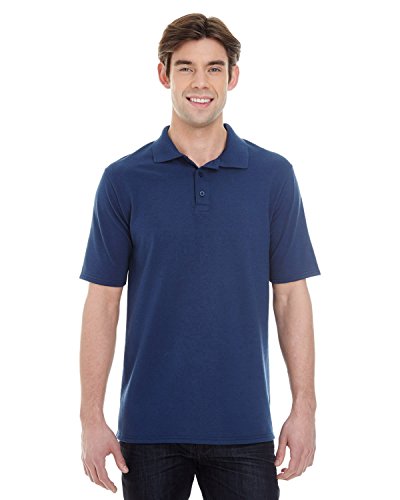 Hanes Herren Poloshirt, kurzärmelig, X-Temp mit FreshIQ, Navy, Mittel von Hanes