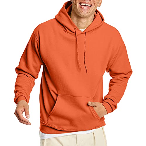 Hanes Herren EcoSmart Hoodie Midweight Fleece Pullover Hooded Sweatshirt for Men Kapuzenpullover, Orange/Abendrot im Zickzackmuster (Sunset Chevron), X-Large von Hanes