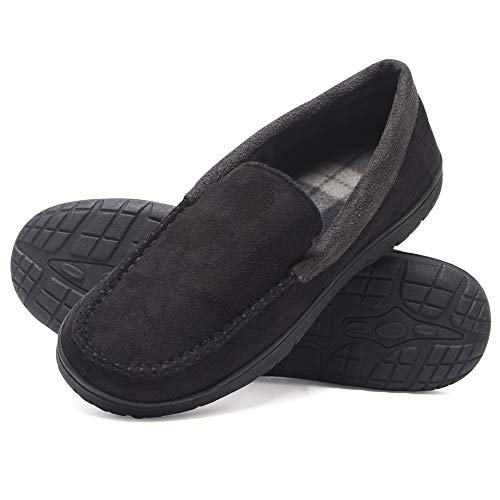 Hanes Herren Strukturierter Mokassin Hausschuh, schwarz, Small Hanes Herren Strukturierter Mokassin Hausschuh, schwarz, Small von Hanes