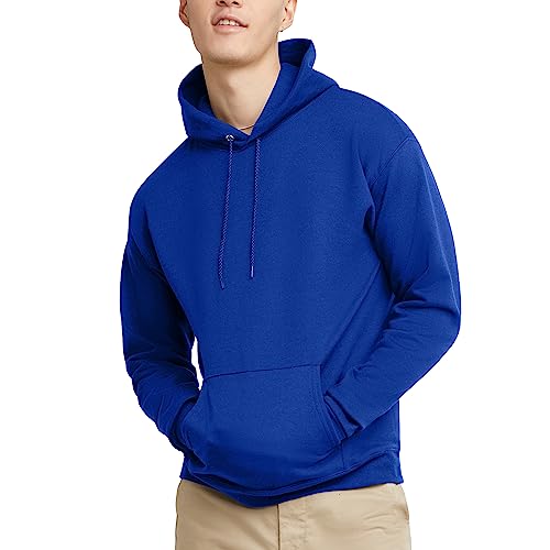 Hanes Herren EcoSmart Fleece Hoodie - Baumwollmischung Kapuzenpullover Plüsch Pullover, Deep Royal, XX-Large von Hanes